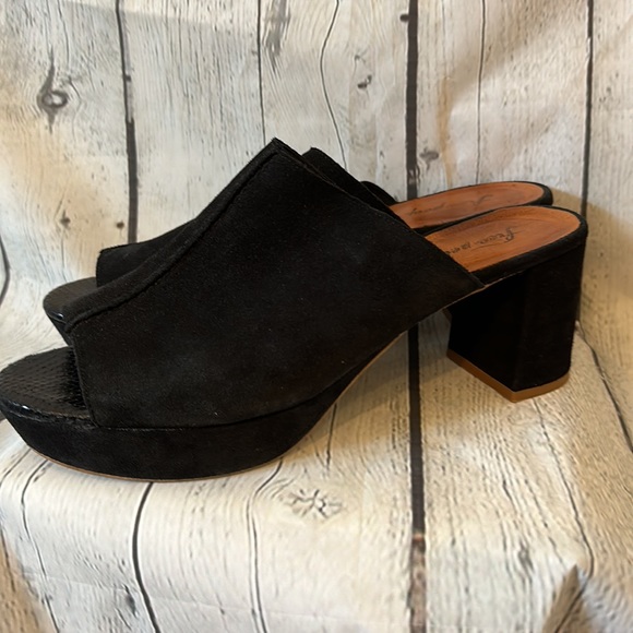 Free People Black peep toe platform heels - Picture 7 of 8